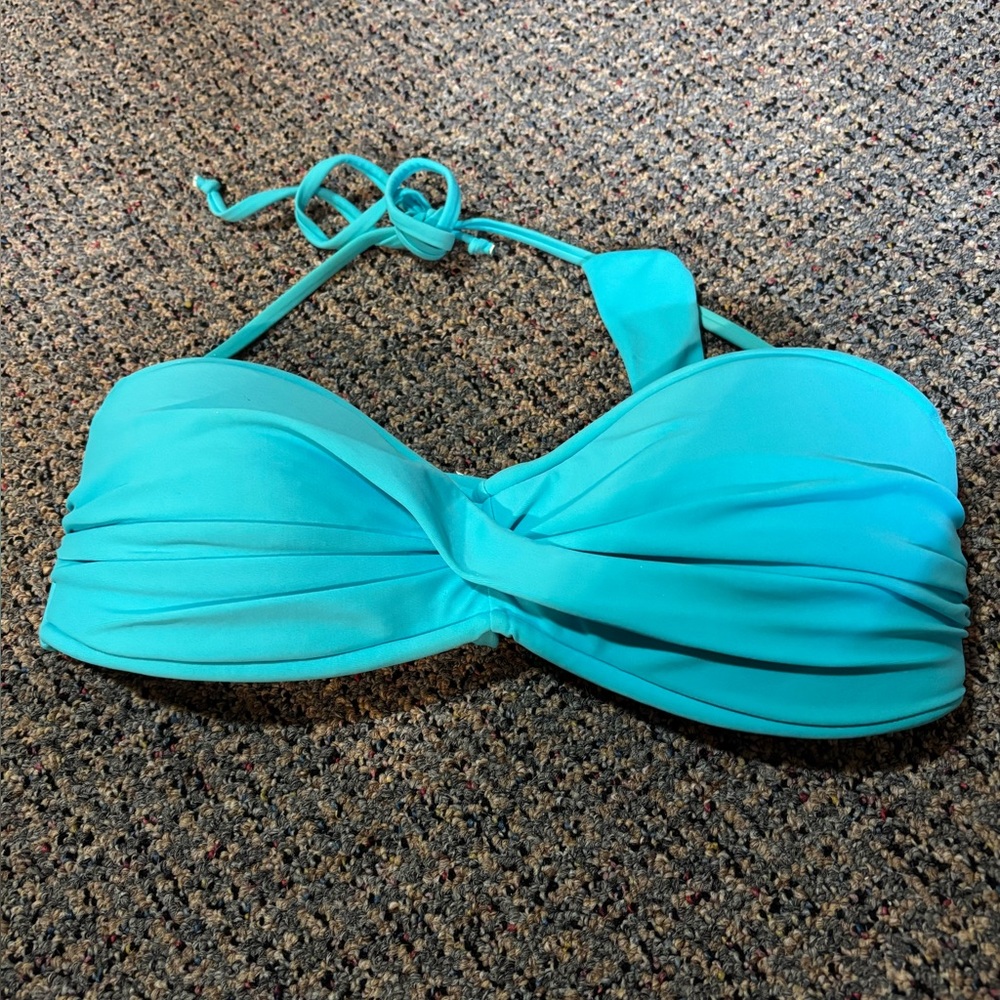 QUINT SOUL SZ S BATHING SUIT SWIM TOP TURQUOISE GUC